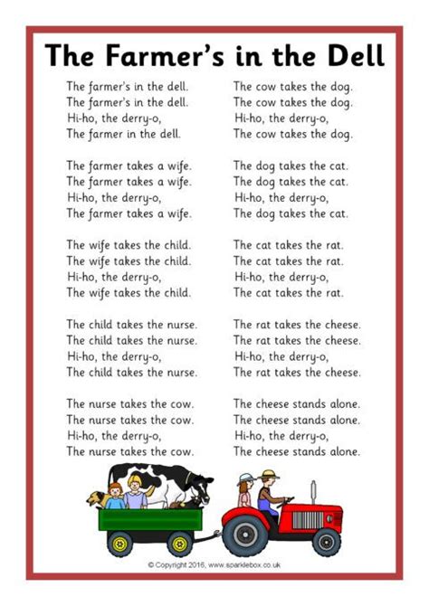The Farmer in the Dell Lyrics by The Countdown Kids from the Mommy and Me: 100 Songs for Kids album - including song video, artist biography, translations and more: The farmer in the dell The farmer in the dell Hi-ho, the derry-o The farmer in the dell And the farmer takes a wi…